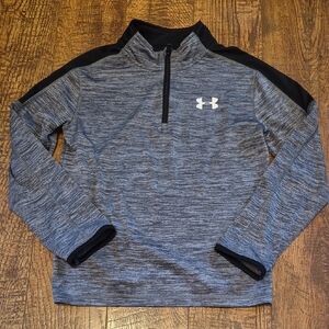 Under Armour Heathered Gray and Black Pullover Sz 7